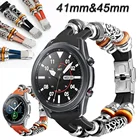 Ремешок из натуральной кожи для наручных часов, браслет для Samsung galaxy watch 3 45 мм 41 мм 20 мм в стиле ретро, ремешок для часов 22 мм