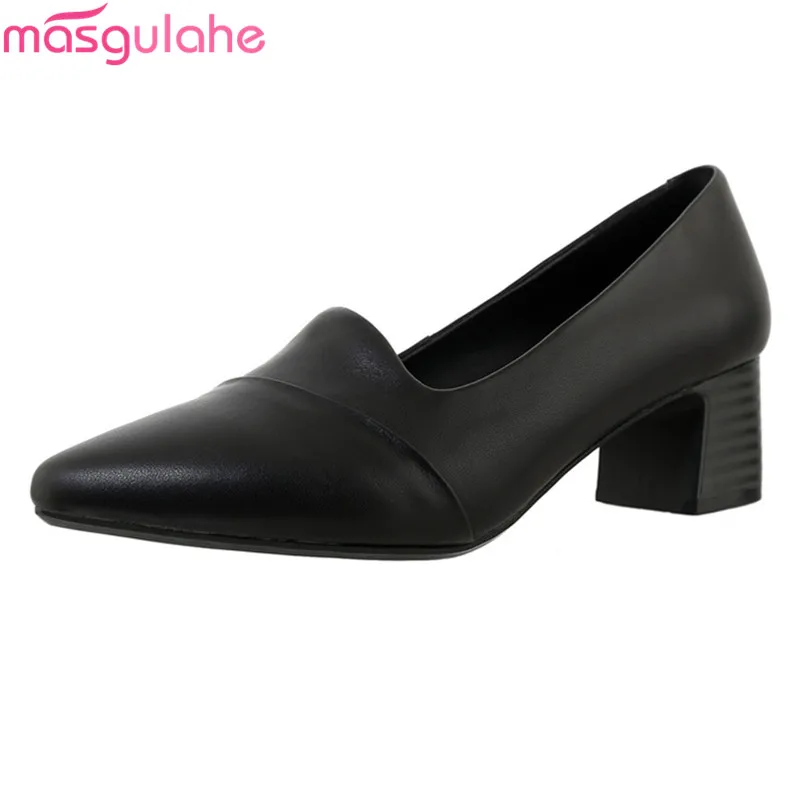 Туфли лодочки Masgulahe из 2021 натуральной кожи летние офисные классические туфли с