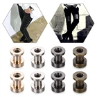 10 комплектов двухслойные медные кожаные ремни бумажник Твердые Латунные Заклепки для ногтей винты тканевые Пуговицы декоративные пуговицы для ногтей