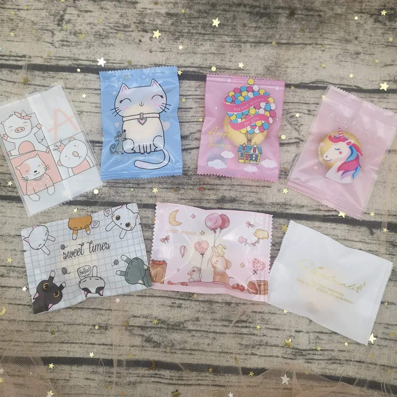 Пластиковая упаковка для печенья Подарочная сумка матовая мультипликационная