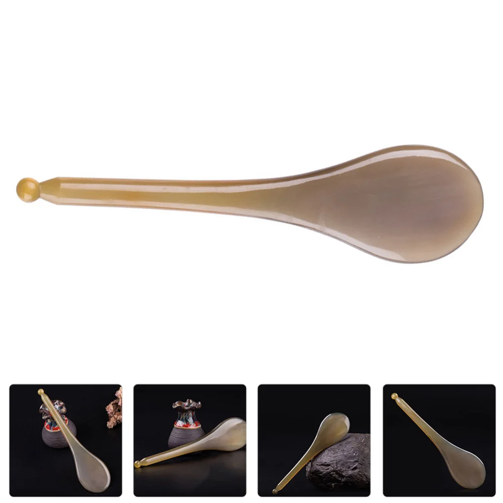 

1Pc Facial Tool Face Scraping Board Beauty Yak Horn Guasha Board
