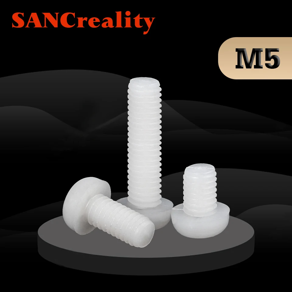 

White Nylon Hex Socket Plastic Phillips Pan Head Screw M3 M4 M5 M6 M8 Plastic Hexagon Screws Bolts Length 5-60mm