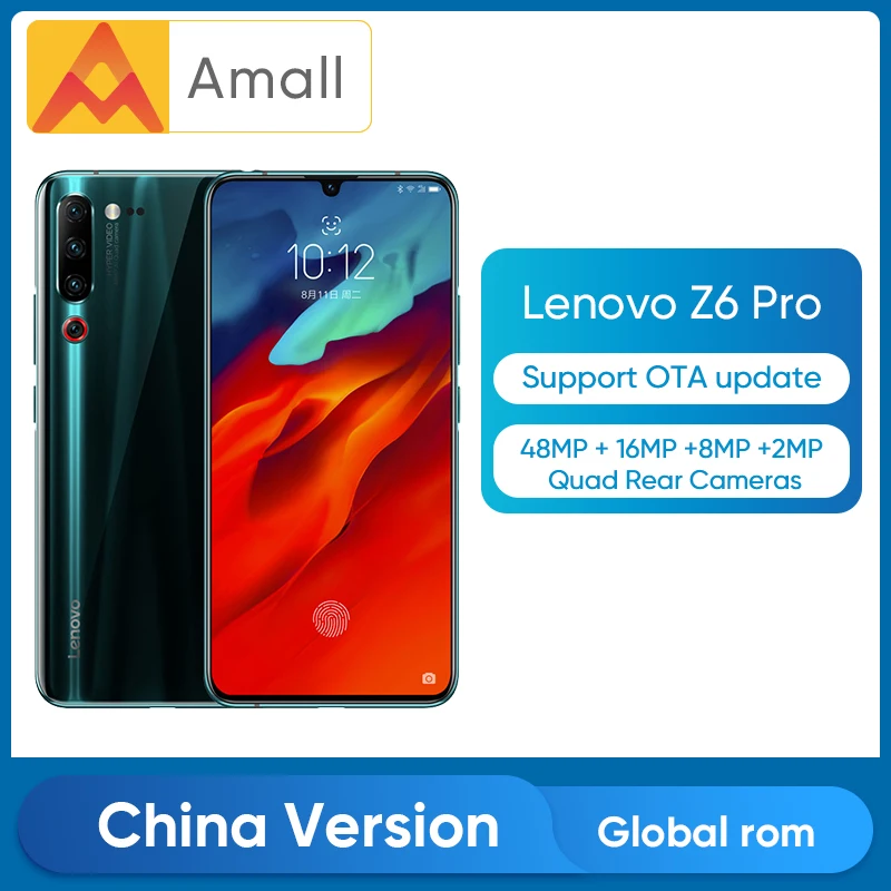 Lenovo Z6 Pro смартфон с восьмиядерным процессором Snapdragon 855 ОЗУ 6 ГБ ПЗУ 128 4K | Мобильные