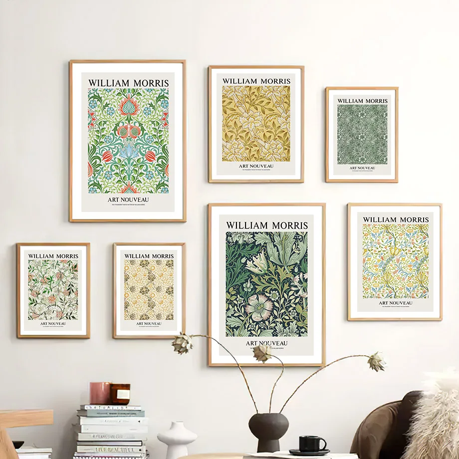 

William Morris Colorful Abstract Flowers Wall Art Canvas Painting Nordic Posters And Prints Wall Pictures For Living Room Decor