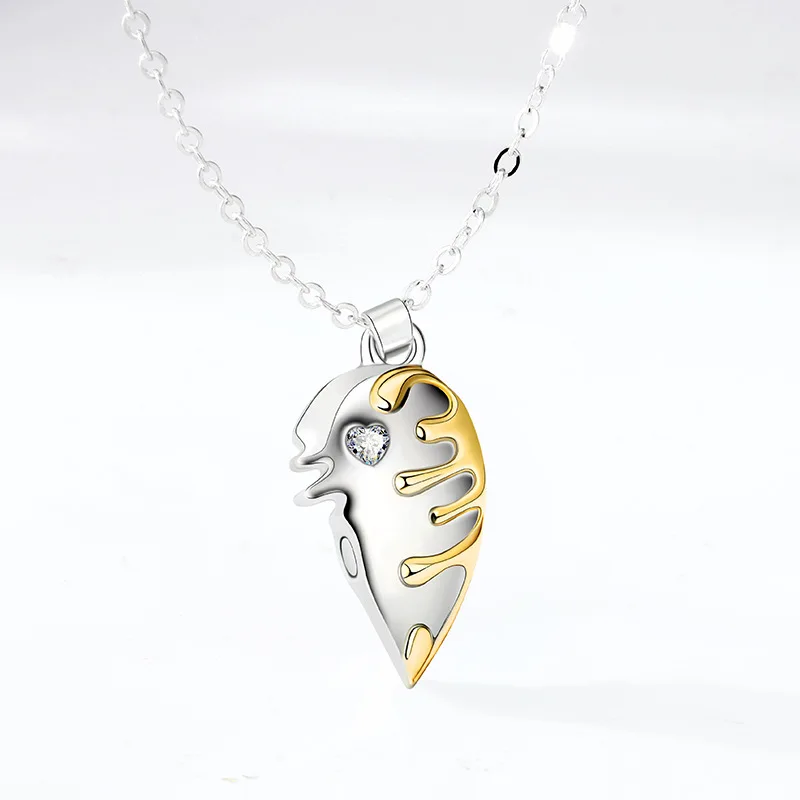 Новое ожерелье для пар со льдом и снегом романтичная строчка подвеска всех