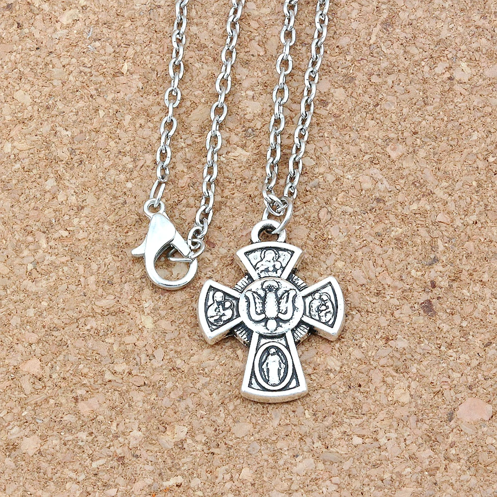 3 шт./лот сплав Распятие Иисуса Христа крест религия амулеты подвески 18 дюймов