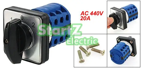 Вращающийся кулачковый переключатель с 3 позициями ВКЛ-ВЫКЛ 20 А | Строительство и