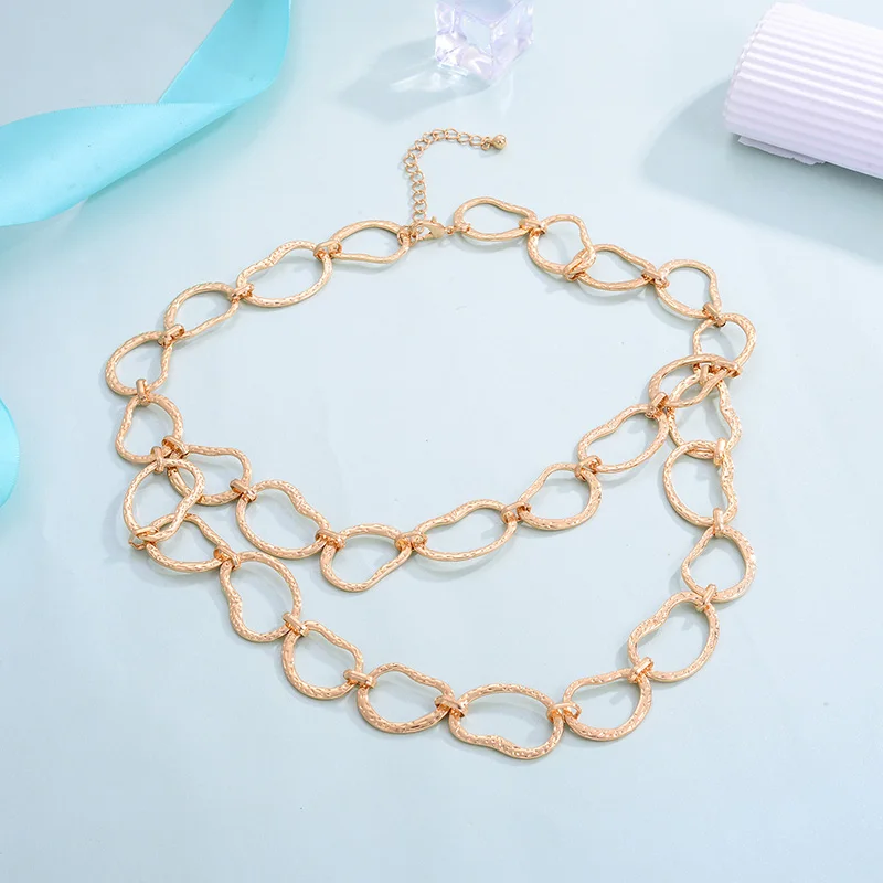 Shineland блестящее золото/серебро Цвет Длинные Кольца цепи ожерелья Колье femme модные