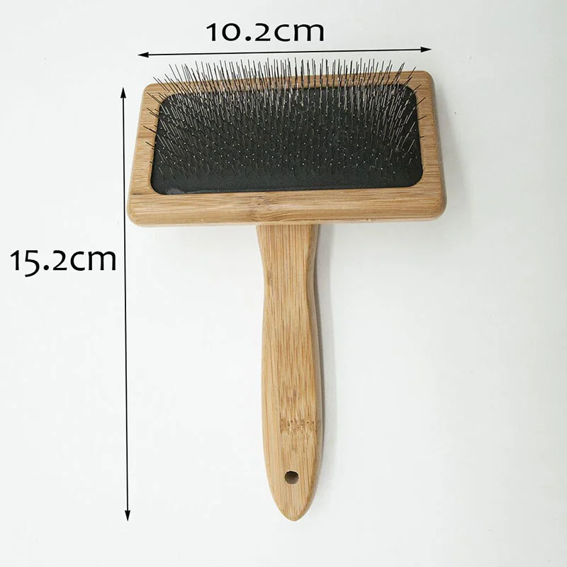 

Wooden Rug Brush With Metal Stainless Steel Pins Carpet Slicker Brush Clean Fur Handle Grooming Comb Household Cleaning Tools