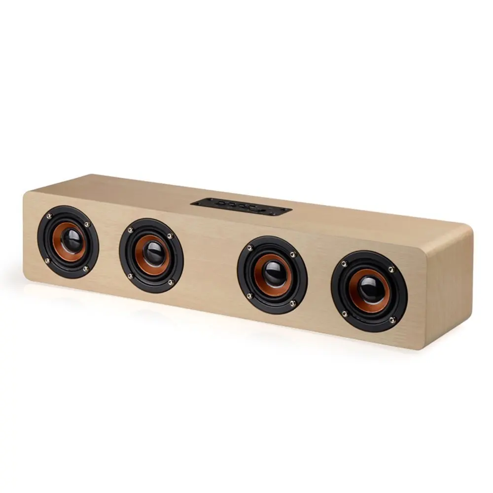 HYASIA Soundbar Bluetooth динамик беспроводной деревянный Настольный ПК динамик ТВ Поддержка TF AUX Громкая связь аудио для книжной полки телефона дома
