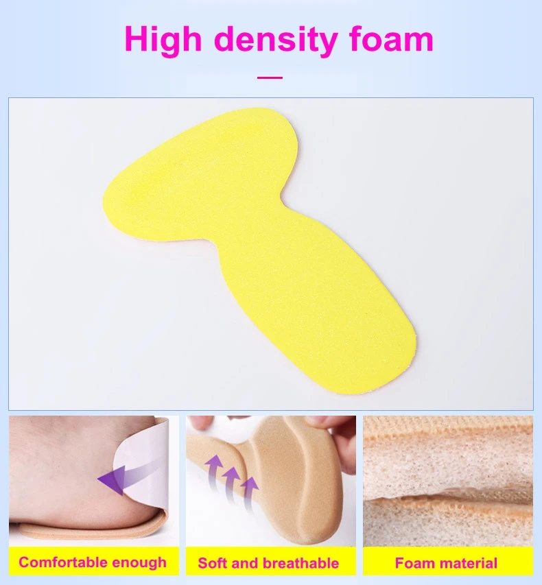 1Pair T-Shape High Heel Grips Liner Arch Support Orthotic Shoes Insert Insoles Foot Heel Protector Cushion Pads for Women