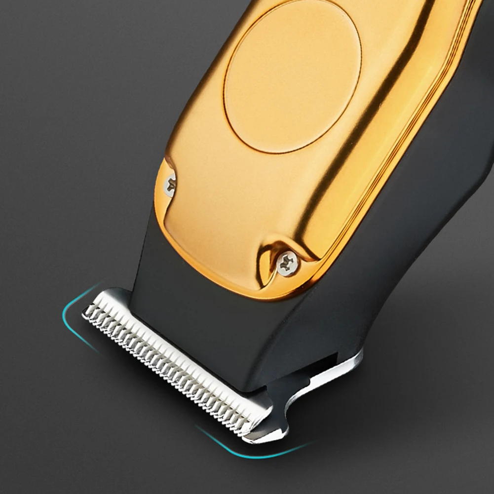 

USB Rechargeable Hair Trimmer Men LCD Display Electric Metal Hair Clippers Beard Shaver Cordless Hair Cutter with 5 Limit Combs