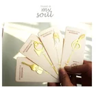 4 шт. закладки для книг Позолоченные музыкальные трубы скрипка клаксон для заметок держатель для страниц маркер канцелярские принадлежности для офиса школы A6145