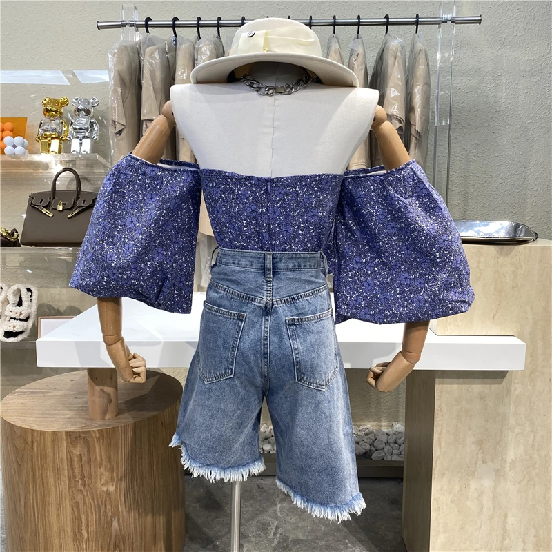 

2021 Irregular Rough Cropped Trousers With High Waist Loose And Slim Wild Wide-legged Trousers And Retro Shorts Pants