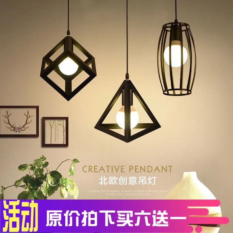 A Chandelier Three Head Led Table Lamp Northern Europe Originality Wrought Iron Study Toggery Personality Lamps And Lanterns | Лампы и