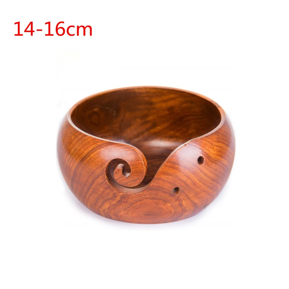xiajia 3 Sizes DIY Hand-crocheted Wool Sweater Needle Crochet Storage Wooden Bowl Home Sewing Supplies Box Free Shipping | Дом и сад