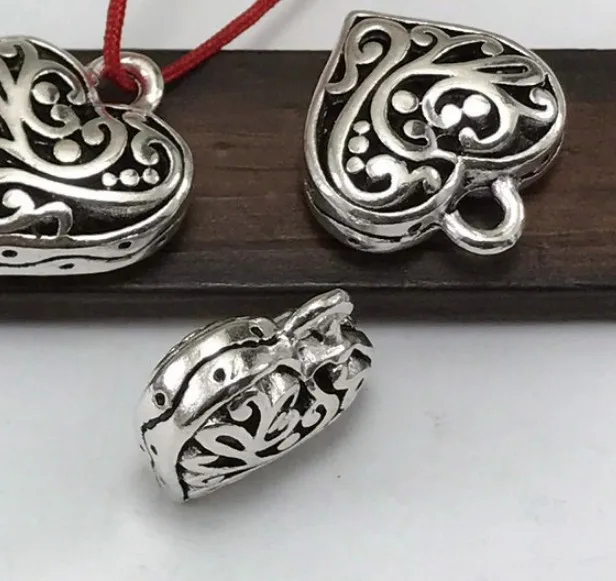 

10pcs/lot Tibetan Silver heart Pendants Handmade Decorative Metal DIY Jewelry Alloy accessories sdfg4s