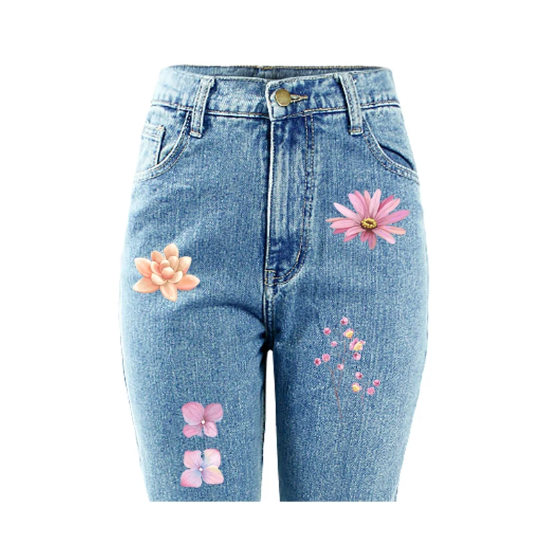 Красивые железные патчи с цветами Мультяшные цветочные птицами для рюкзака