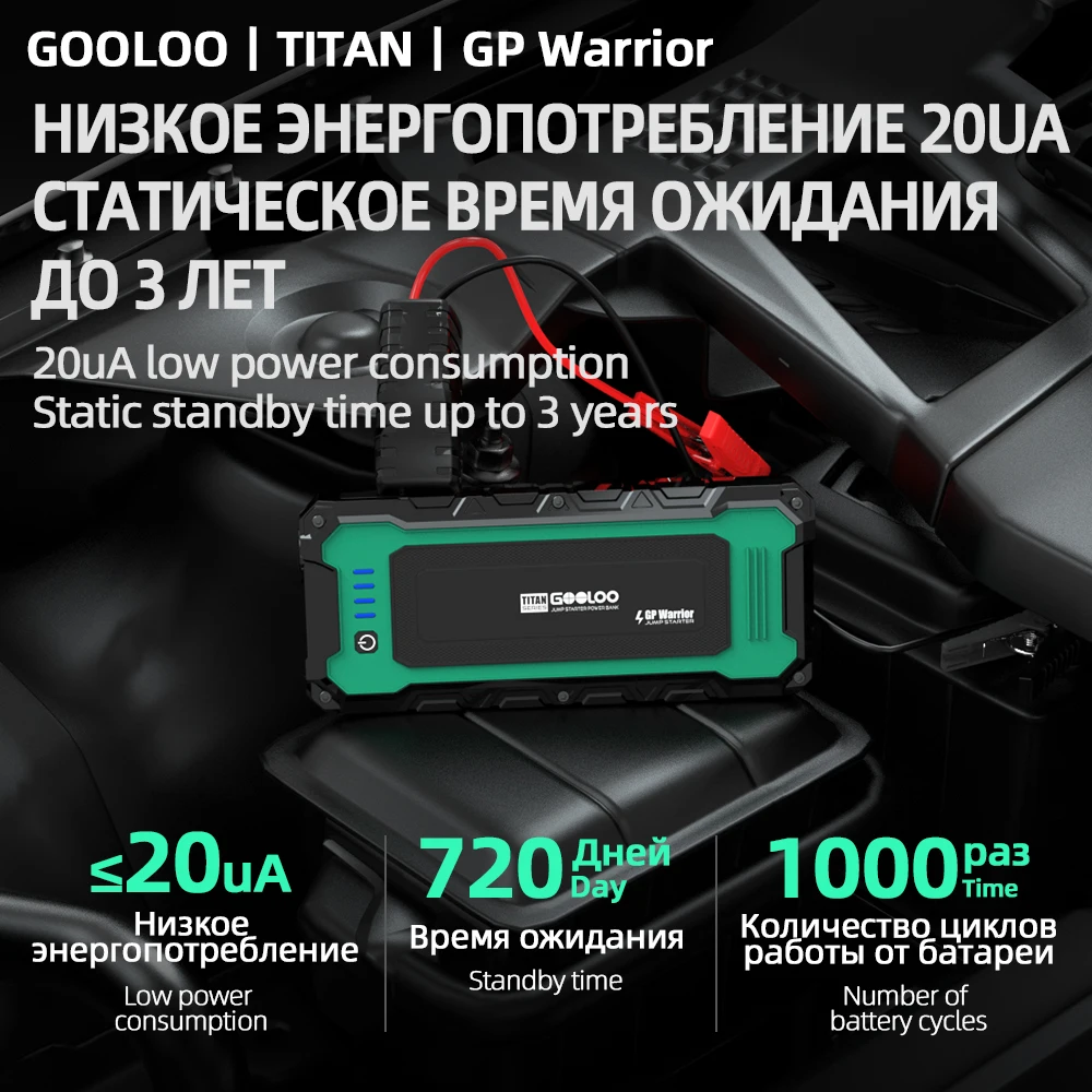 Автомобильное пусковое устройство GOOLOO внешний аккумулятор 20800 мАч а 12 В