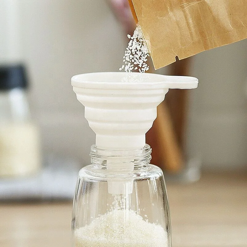 Складная силиконовая воронка для пищевых продуктов Бытовые аксессуары соли и