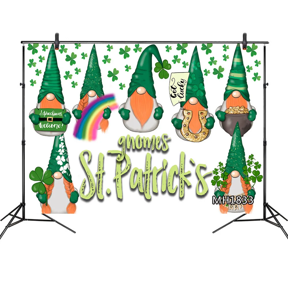 Шляпа эльфа Зеленый Клевер Золотая монета Подкова День Святого Патрика