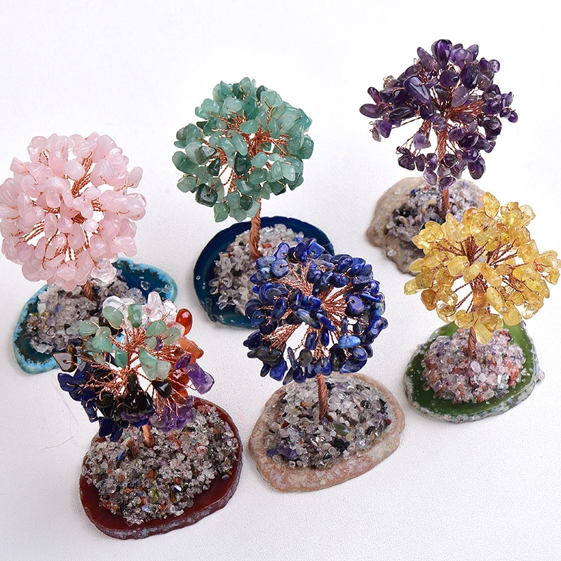 Природное Хрустальное дерево кварц минеральный кристалл ювелирные изделия