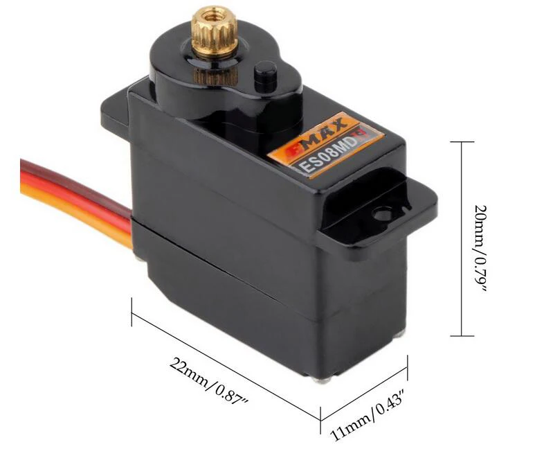 

2019 New 4x EMAX ES08MD Metal GEAR Digital Servo up sg90 ES08A ES08MA MG90S TREX 450 Free shipping