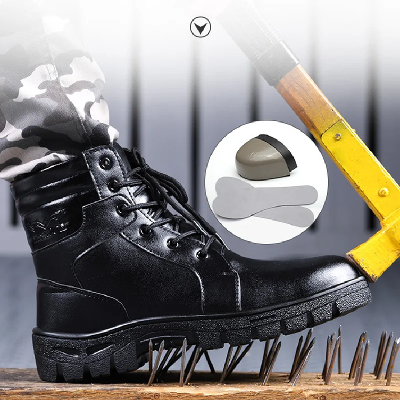 Кроссовки мужские со стальным носком защитная обувь для работы непрокалываемые