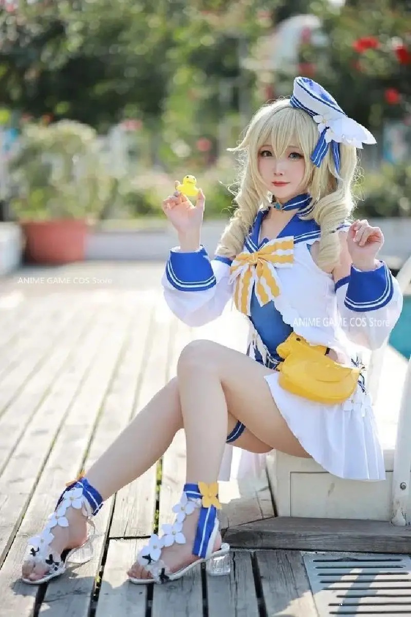 Костюм для косплея Барбара Genshin Impact анимационный купальник костюм