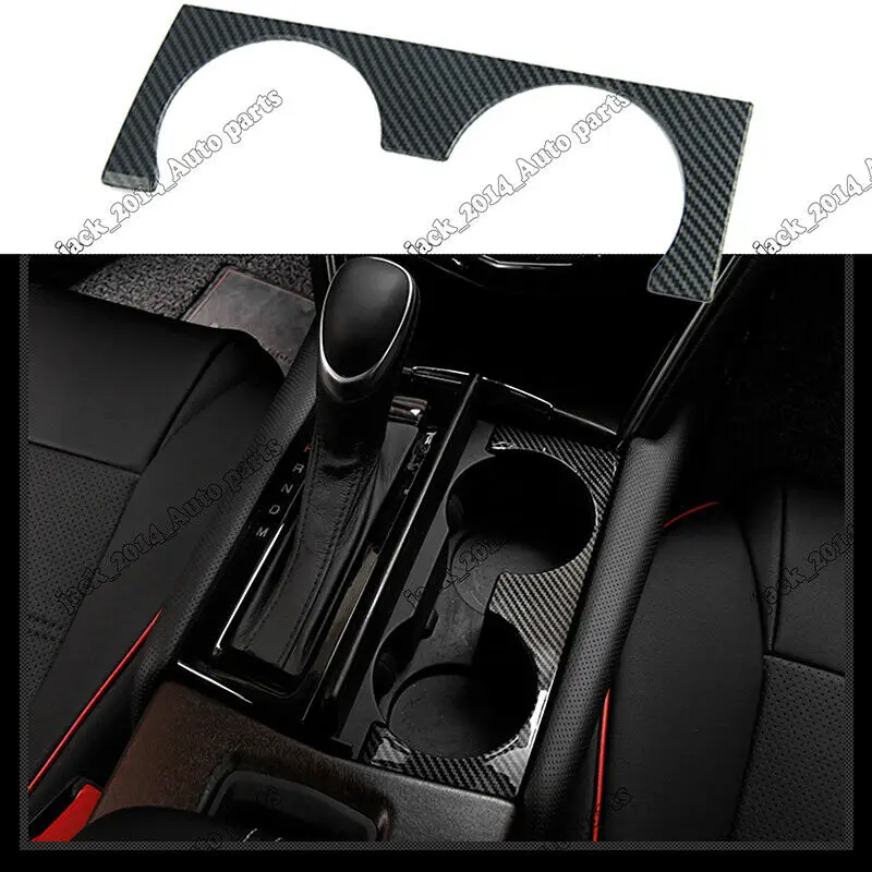 Углеродное волокно держатель стакана воды панель Крышка отделка для Cadillac xts 2015 2016