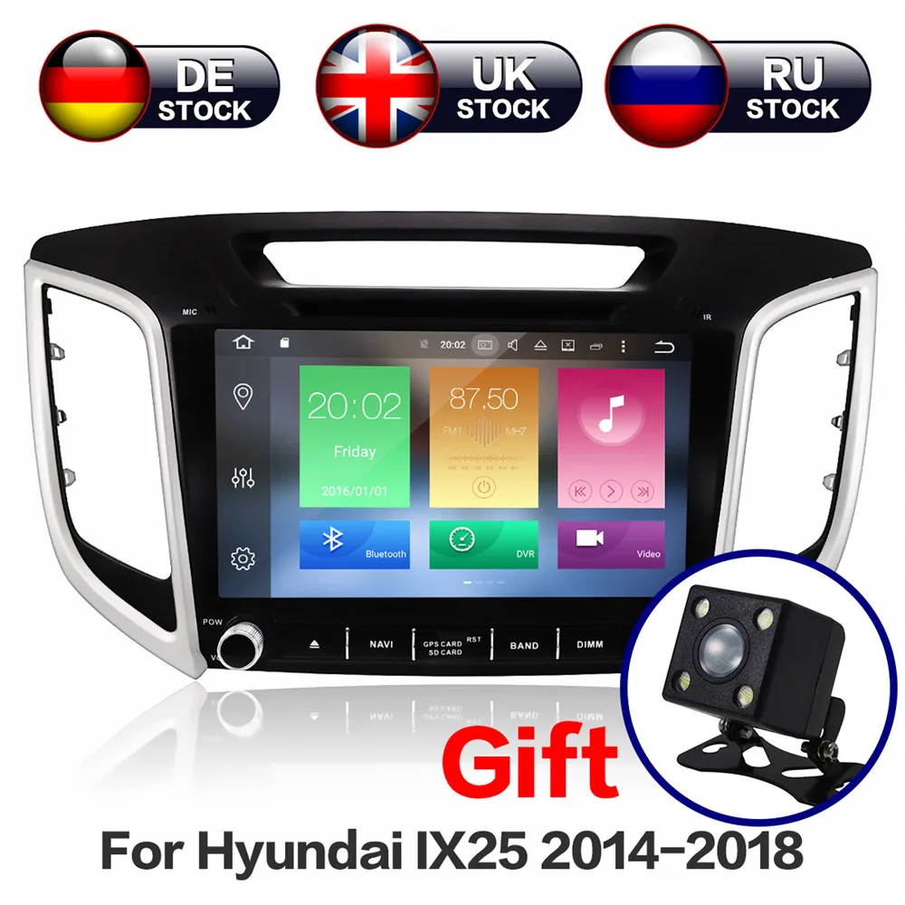 Android 10 DSP IPS экран для Hyundai Creta ix25 2014 2015 2016 2018 2019 автомобильный DVD плеер GPS навигация