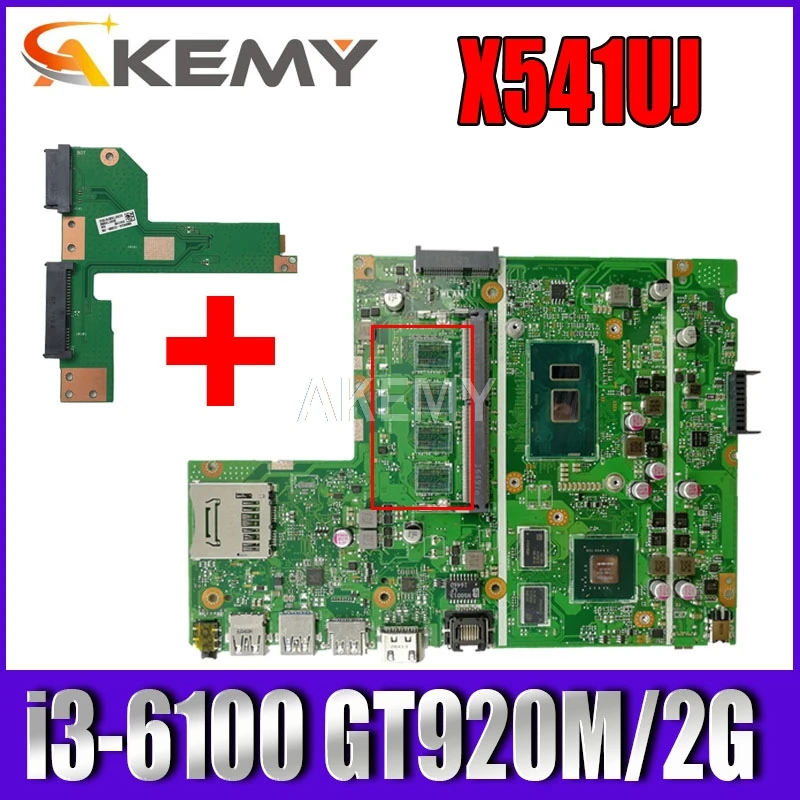 Материнская плата X541UVK X541UJ материнская I3 6006U/AS GT920M/V2G для Asus X541UV X541U F541U ноутбука 100%