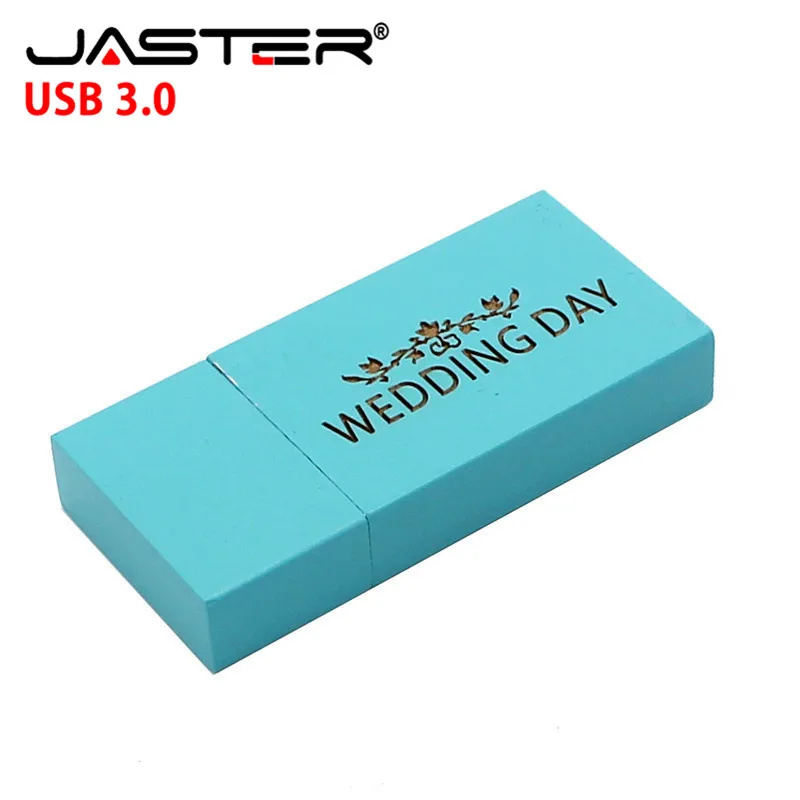 JASTER USB 3 0 хит продаж креативный покраска 10 цветов деревянный квадрат 4 ГБ/8 ГБ/16 ГБ/32