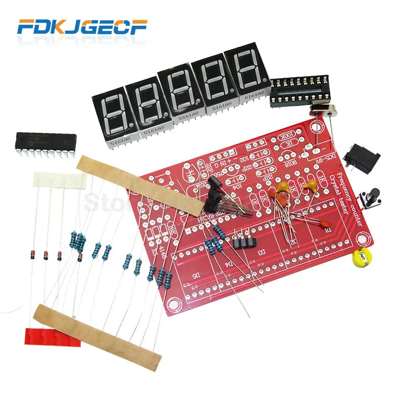 1 Гц-50 МГц кристалл осциллятор счетчик частоты тестер DIY Kit 5 цифр разрешение новые