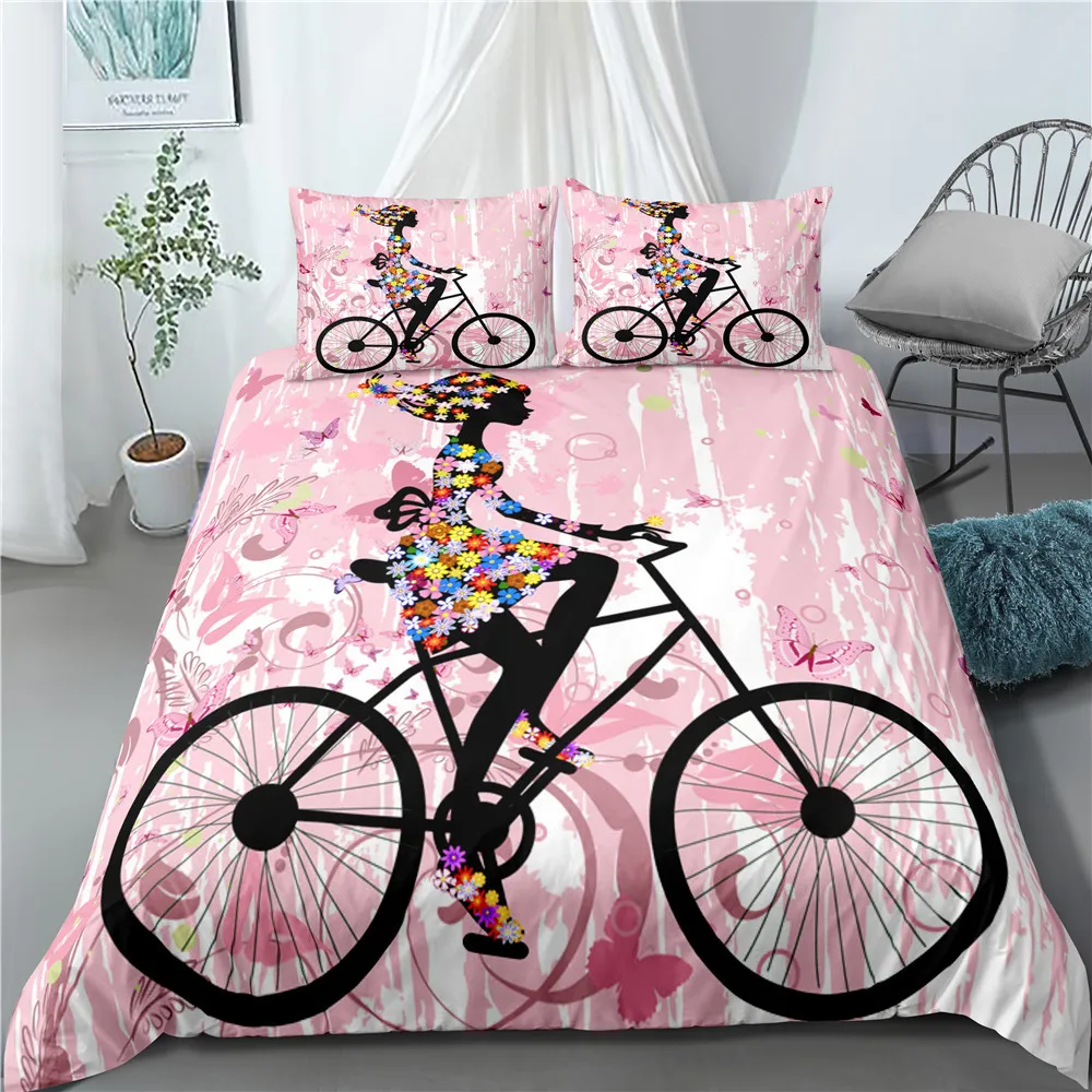 Комплект постельного белья с цветами Феи девочкой 3 шт./компл. простыня для