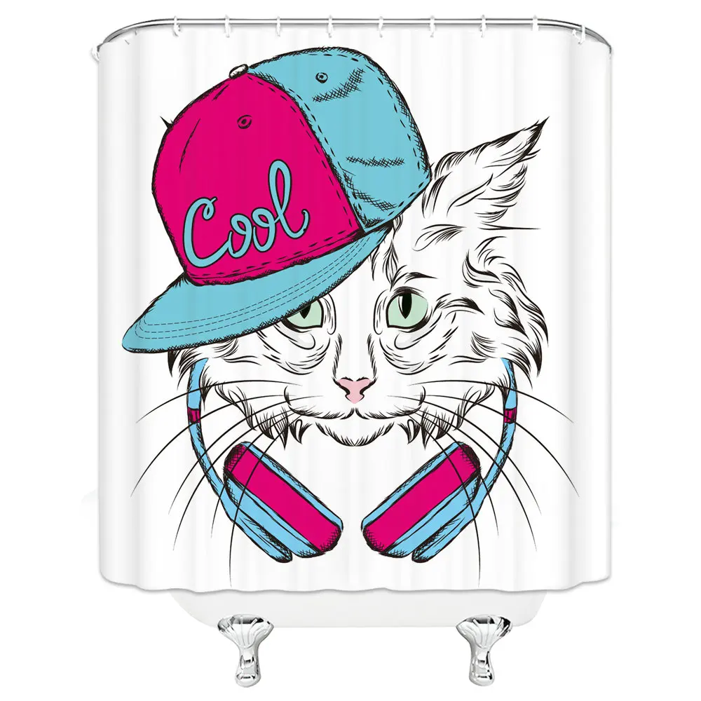 Занавеска для душа с желтыми цветами настенная Водонепроницаемая штора из