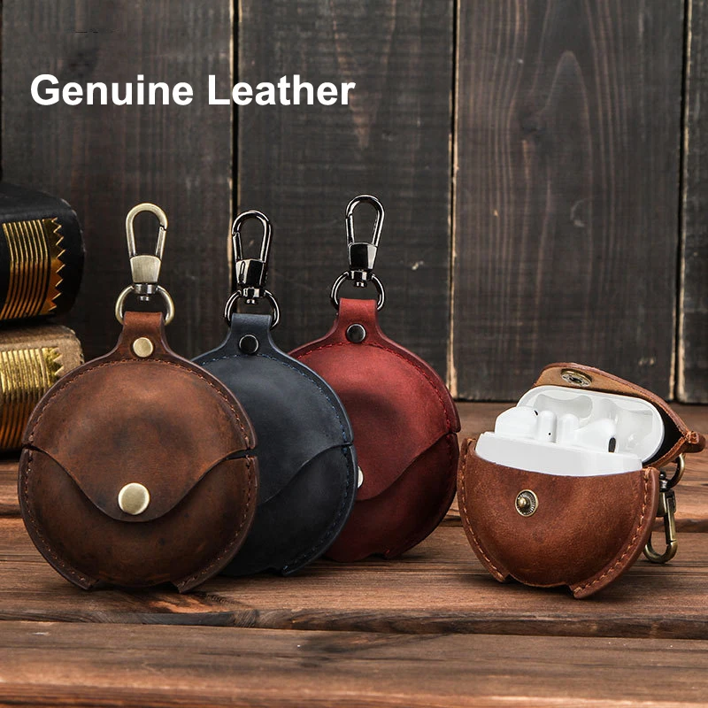 

Genuine Leather Case for Huaweu Freebuds 3 Charging Box Vintage Earphone Headset Protective Cover for Huawei Freebuds 3 Funda
