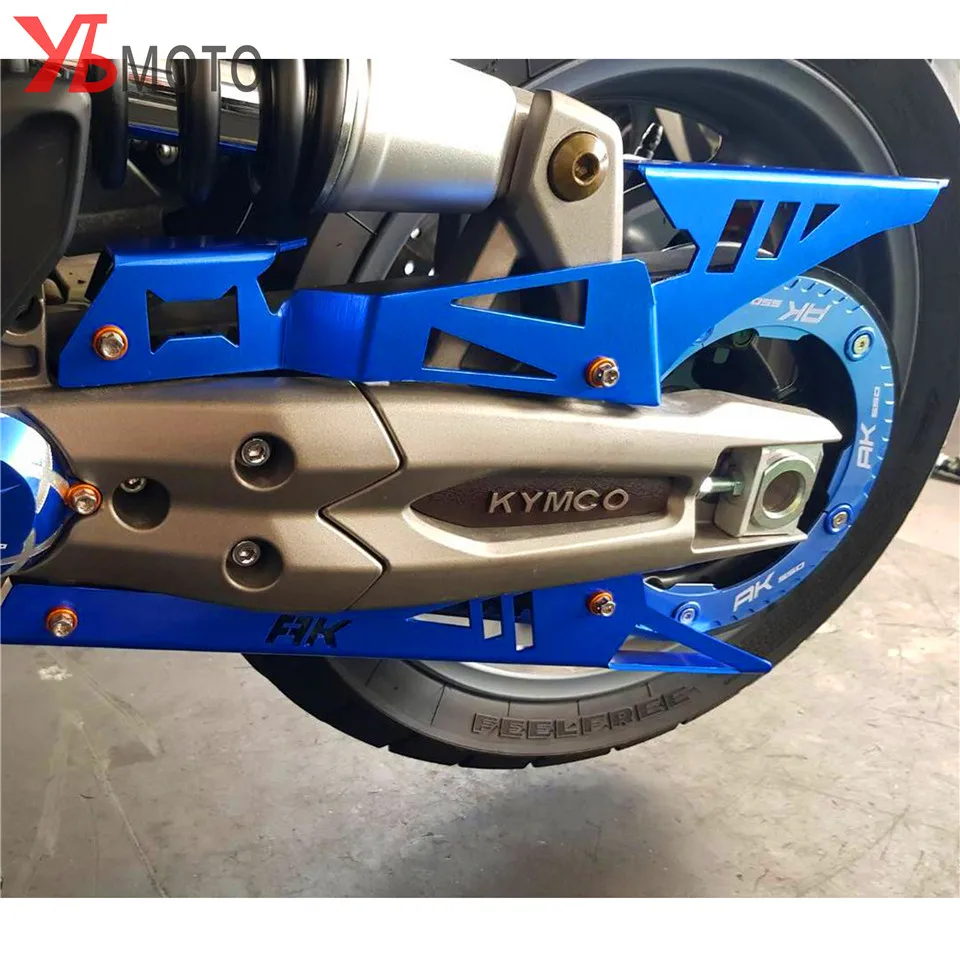 Accesorios de aluminio CNC para motocicleta, Protector de cadena, cubierta de cinturón, dorado, rojo, dorado, azul, para KYMCO AK550 AK 550 2017-2021
