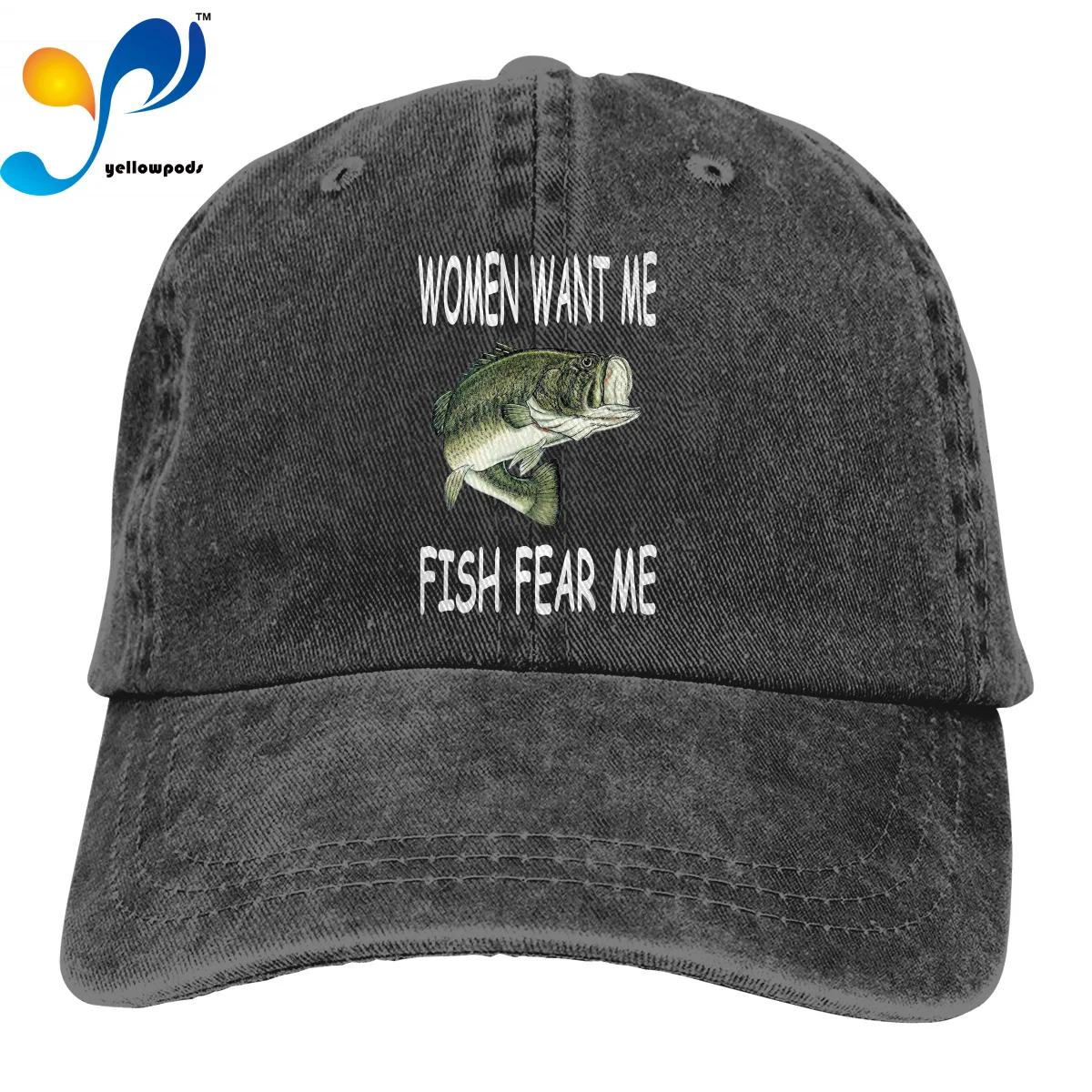 

Fashion Baseball Cap Print 3D Women Want Me Fish Fear Me Logo Hats Men Women Cotton Outdoor Simple Visor Casual Cap