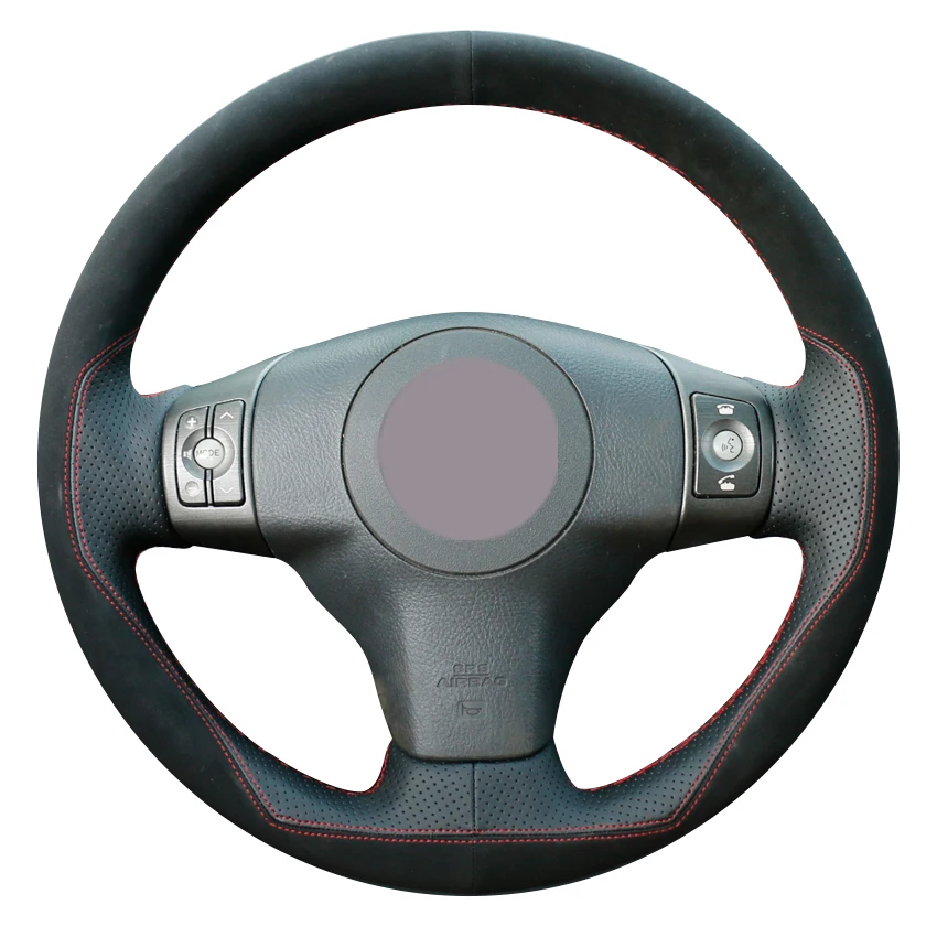 

Черная замша, черная кожа Чехол рулевого колеса автомобиля для Toyota Yaris Vios RAV4 2006-2009 Scion XB 2008