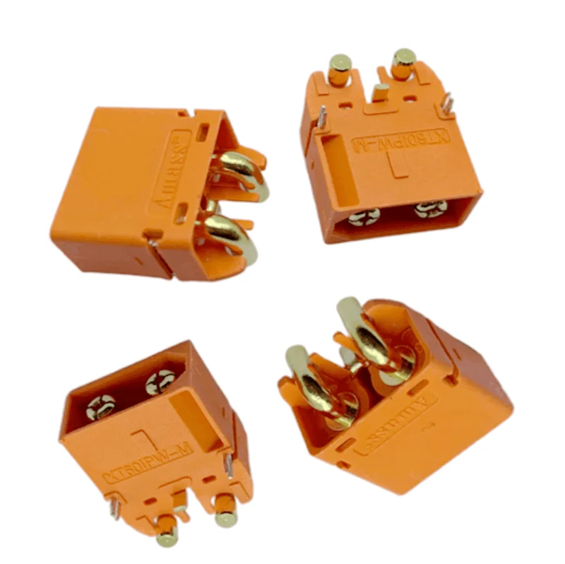5PCS Amass XT60(2+1)PW-M All-Copper Gold-Plated Three-Core PCB Socket Suitable For Motor Controller Charger Lithium Battery |