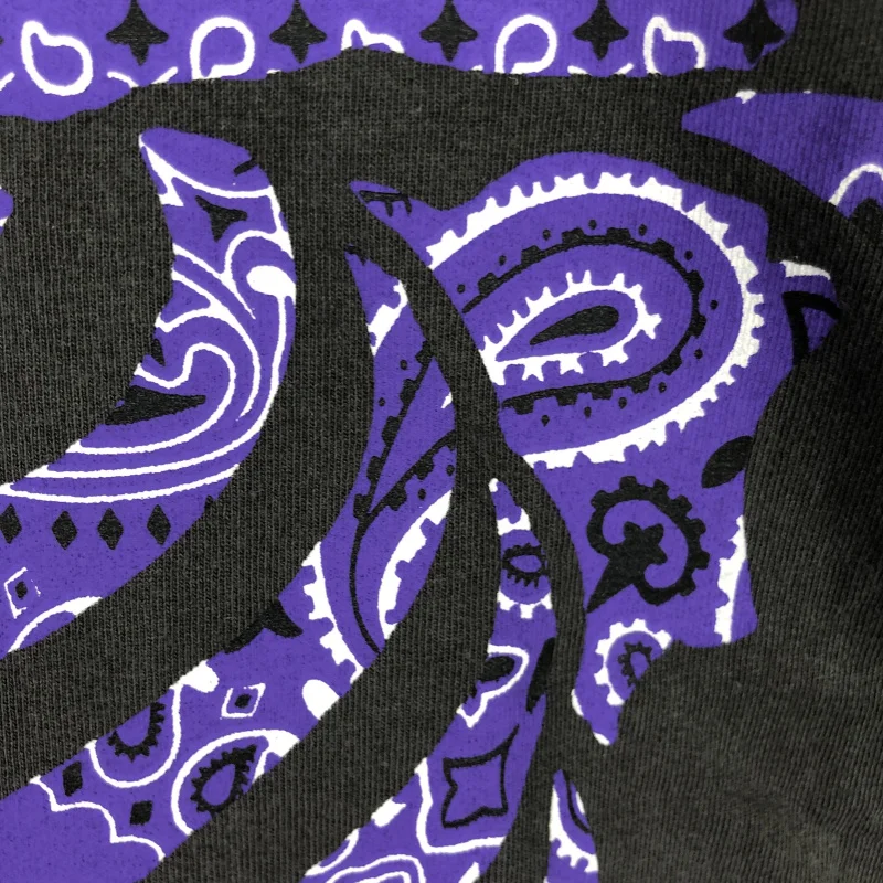 

Vintage 2021SS KAPITAL T-shirt Men Women Best Quality Cashew Flower Skeleton Printing T shirt Tops Tee