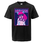 Летняя мужская модная футболка Hentai Girl Vaporwave с аниме для девушек, простая и крутая уличная одежда, мужская футболка большого размера