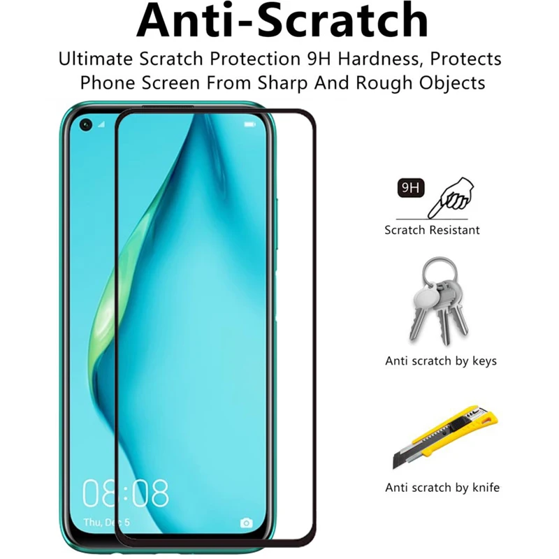 Чехол для huawei p40 lite защитная пленка из закаленного стекла экрана p 40 light p40lite