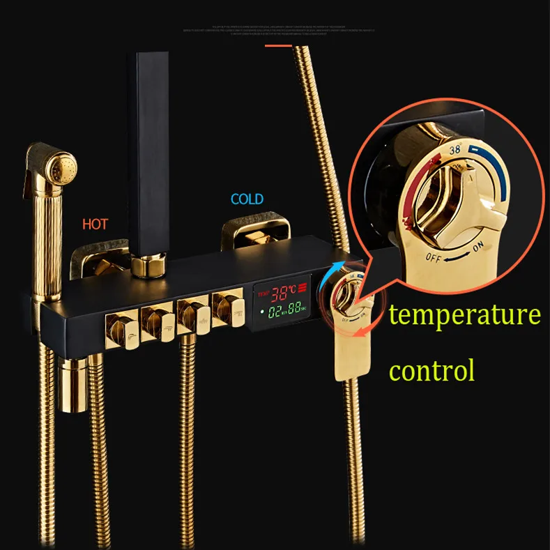Цифровая Душевая система sendukt качественный латунный Смеситель для ванной