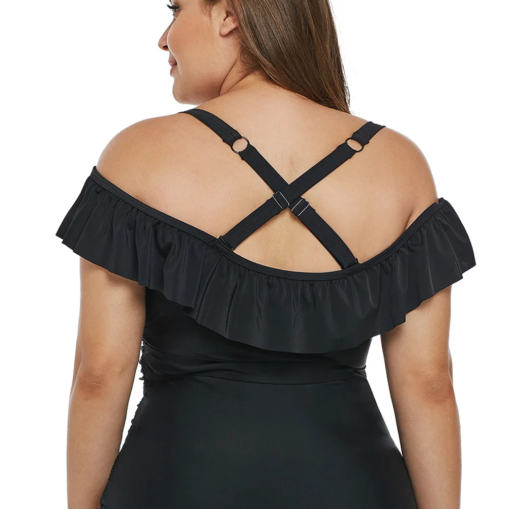 

Large Size Swimwear Sexy One-piece With Push Up Women Plus Size Swimsuit Closed Body Female Bathing Suit For Pool Beach Wear