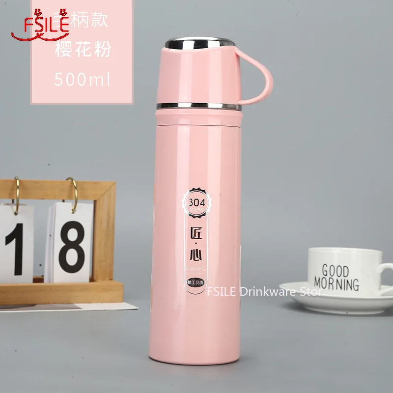 

500ml creative double wall 304 stainless steel insulation pot Outdoor sports portable water bottle