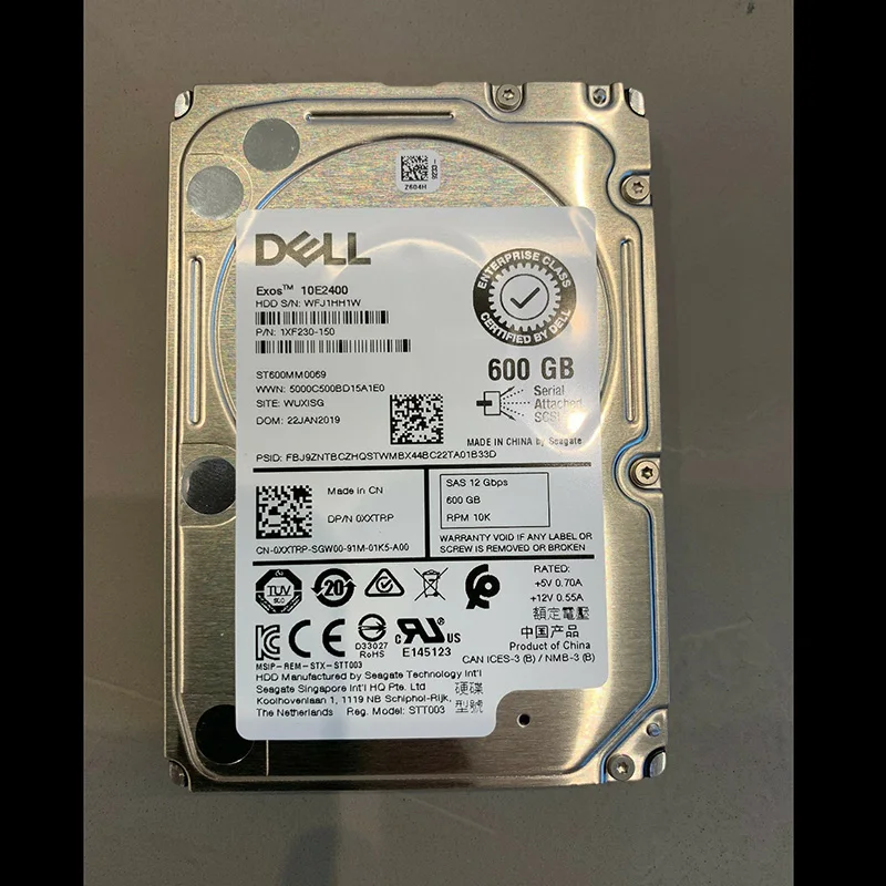 

New 2.5 XXTRP 0XXTRP ST600MM0069 600G 10K 12G HDD for T640 R830 R740,with G176J caddy