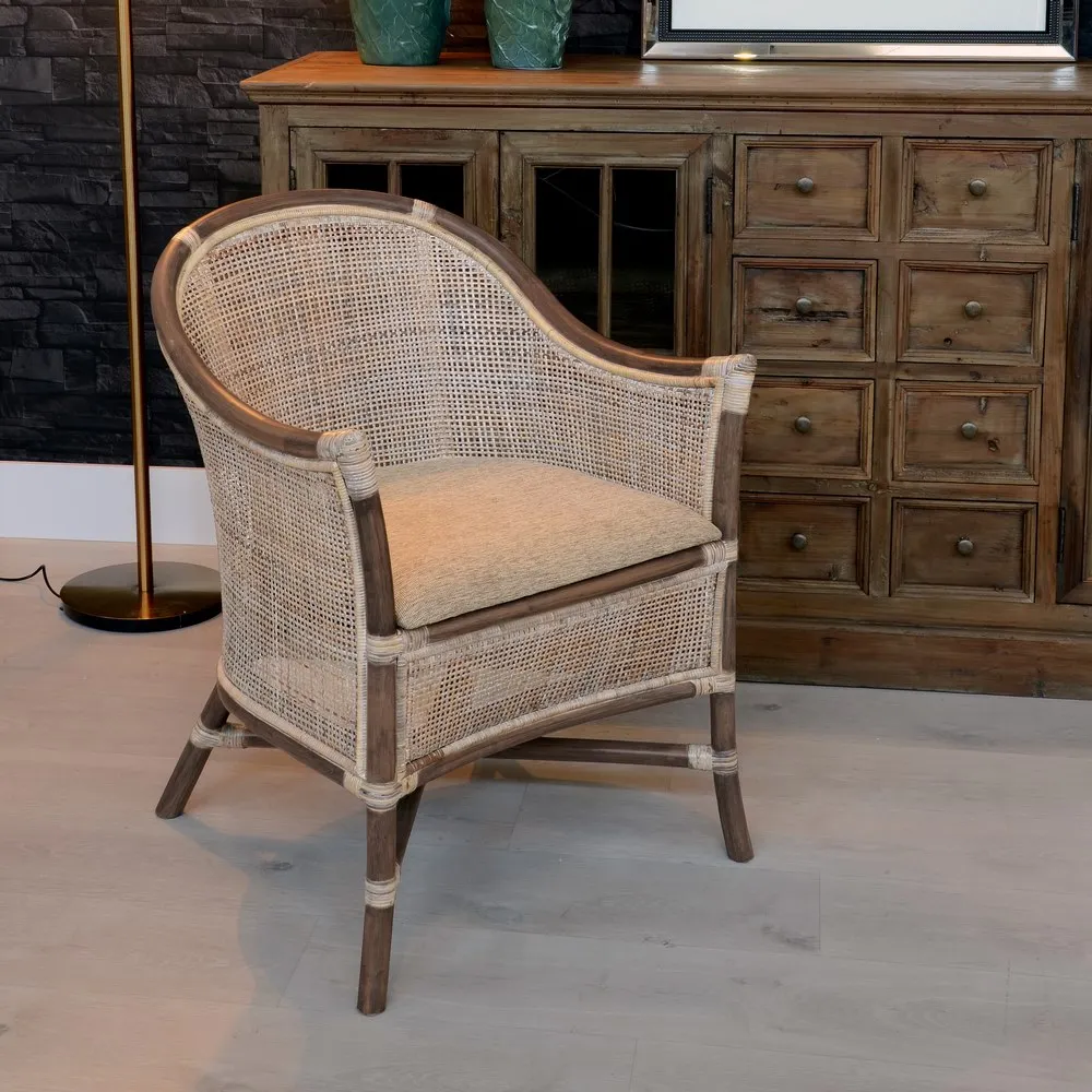 Салонный салон Sillon natural-коричневый РАТАН 58x62x79 см |
