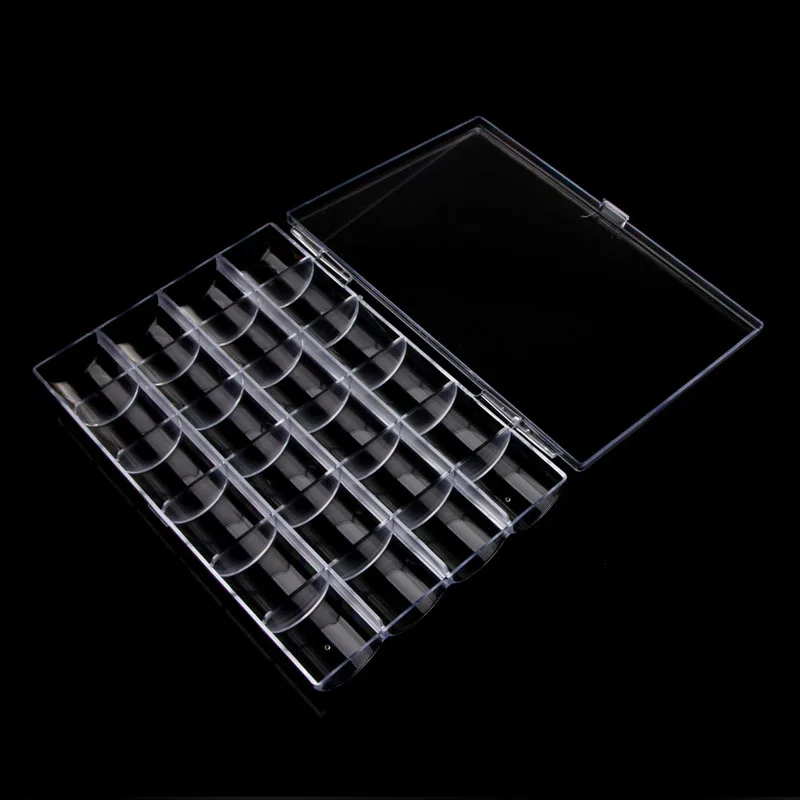 

24 Grids Transparent Jewelry Bead Ring Earring Storage Box Acrylic Container New J78F